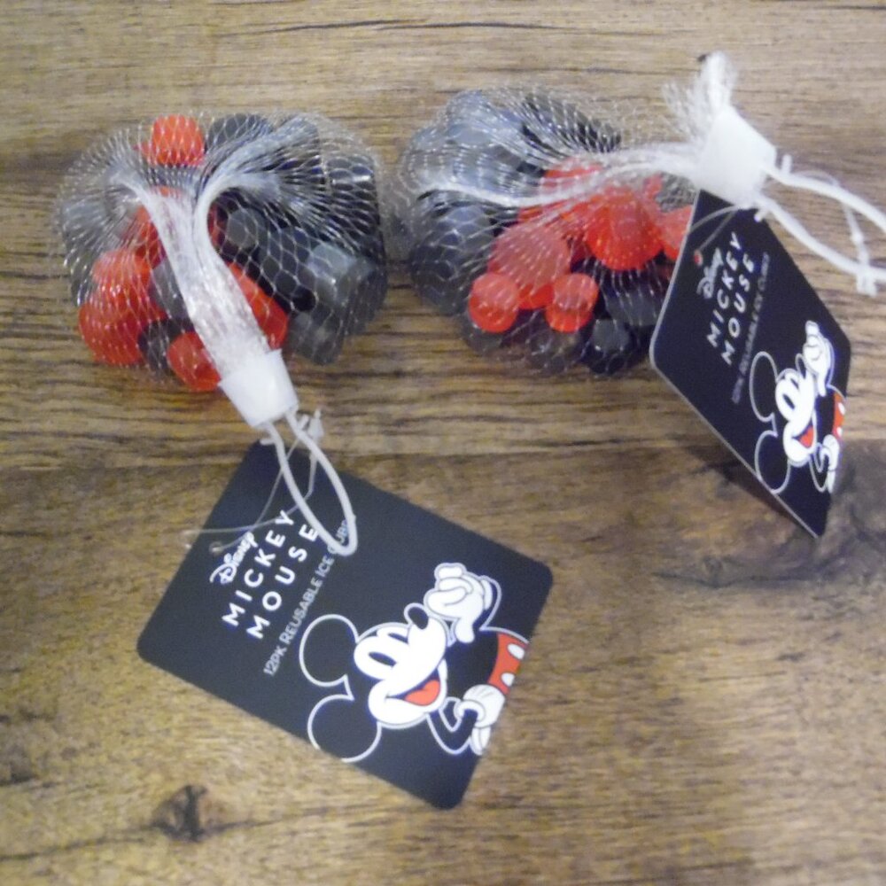 Disney Mickey Mouse ears shaped reusable ice cubes red and black color